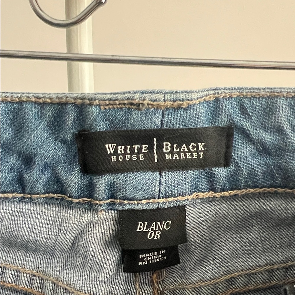 White House Black Market Embellished Blue Skinny Jeans - Picture 2 of 3